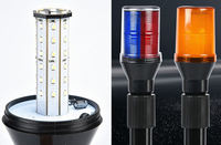 Longue barre télescopique électrique avec feu arrière LED pour motos et vélos, lumière d'avertissement de patrouille clignotante pour le trafic