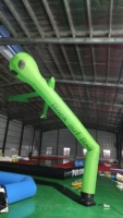 Danseur gonflable extraterrestre en nylon vert, publicité gonflable, tube aérien ondulant à vendre