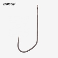 ROVORO Tackle 9015 #   Hameçon forgé ultra-léger pour drop shot et flipping, revêtement PTFE, pour la pêche au bar, aux éperons marins et aux leurres.