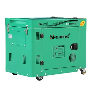 Generator Diesel Silinder Tunggal Senyap Rumah DG6500SE 5KW 3 Fase