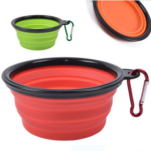 Toptan özelleştirmek dayanıklı seyahat Pet su besleme kasesi katlanabilir taşınabilir katlanabilir çevre dostu silikon köpek kasesi - Product Image 3