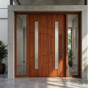 Puerta de Madera Natural Meranti con Acabado Elegante, Construcción Resistente y Duradera, Tamaño Personalizado para Uso Residencial y Comercial - Product Image 1