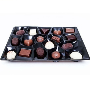 Caja de chocolate de lujo con 6 y 8 compartimentos cuadrada personalizada, moldura de plástico con bandeja blíster, venta al por mayor - Product Image 5