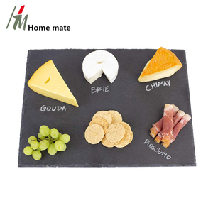 Nero moderno 12 ''x 16'' vassoio tagliere di formaggio in ardesia scrivere messaggi con il gesso incluso - Product Image 1