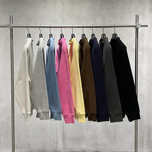 Sweatshirt kustom ukuran Plus langsung dari pabrik kaus Mockneck polos uniseks dengan Logo Anda sendiri - Product Image 3