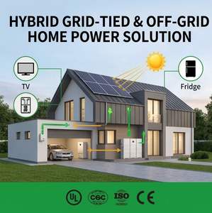 Système d'énergie solaire hybride résidentiel 6,2 kW 6200W Installation facile Kit complet <span class=keywords><strong>Prix</strong></span> de gros Approvisionnement direct d'usine - Product Image 2