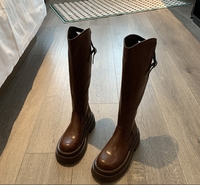 2025 nouvelles bottes chaudes et antidérapantes à semelles épaisses noires pour femmes et filles