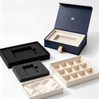 Boîte cadeau rigide magnétique de luxe personnalisée avec estampage à chaud UV, carton gris, impression quadricolore pour l'emballage de cosmétiques et de bijoux