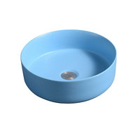 Lavabo en céramique moderne à poser sur comptoir, avec drain, facile à nettoyer, finition nickel, capacité 12L, pour salle de bain