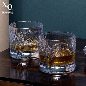 Làm bằng tay 3D cứu trợ búa tác phẩm nghệ thuật Hiện Đại Mỹ phong cách nữ nữ Rượu Thủy Tinh nghệ thuật kỳ lạ chất béo thiên thần Whisky thủy tinh - Product Image 3