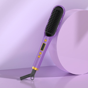 Peine alisador de pelo eléctrico de iones negativos para mujer, plancha de cerámica de doble uso, recta, para el hogar - Product Image 2