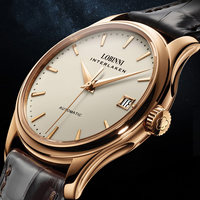 Montre mécanique automatique Robini pour homme, ultra-fine, simplicité, style business décontracté, étanche, calendrier, fermeture papillon