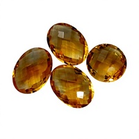 Citrine Jaune Naturelle Taille Ovale 13x18mm Pierres Précieuses en Vrac Certifiées Gopika par un Certificat de Tiers Bijoux Fins en Gros