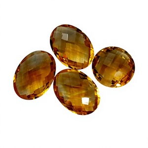 Citrine Synthétique Certifiée, Pierre Précieuse Non Montée, Couleur Jaune, Coupe Ovale, Haute Qualité, Marque Gopika, Origine Rajasthan, 13x18mm, Effet de Couleur - Product Image 2