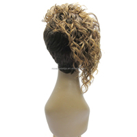 Nouveautés cheveux synthétiques lâche eau corps ondulé Jerry Curl Transparent mode frange Pixie Machine perruque pour les femmes noires