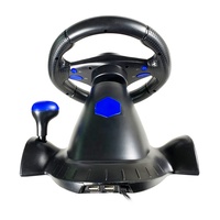Manette de Jeu Doubleshock Volant de Course pour P4/P3/PC 360/Android/Switch/PC 7-en-1