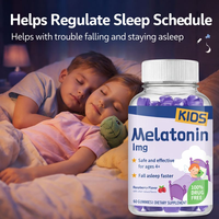 Gomitas de Melatonina para Niños de Marca Privada OEM, 1 mg, 60 Unidades, Sabor Frambuesa, Suplemento Dietético para Dormir, Suplemento Dietético para Niños