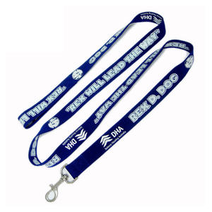 Tali Anjing Bahan Nilon Sablon Logo Kustom Harga Murah Perlengkapan Jalan-Jalan dengan Pengait Logam Kuat untuk Anjing - Product Image 4