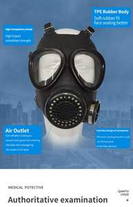 Hohe Sichtbarkeit Vollgesichts-Gas-Silikon-Atemschutz maske Optimaler Schutz Factory Direct - Product Image 4
