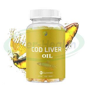 Ausreson OEM Huile de foie de morue biologique Bonbons gommeux Produit de soins de santé Supplément Gommes à l'huile de foie de morue - Product Image 1