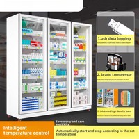 Réfrigérateur vertical commercial certifié GSP pour pharmacie, stockage de médicaments occidentaux, armoire de conservation des produits frais