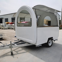 Remorque de camion de nourriture ronde Street Mobile Food Trailers à vendre Hot Dog Cart pour usage commercial