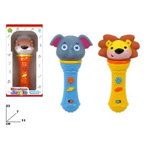 Jungle <b>Plastic</b> Microphone Musical Toy 23cm Battery Operated with <b>Animal</b> Design for Kids Playtime MAZZEO GIOCATTOLI - Product Image 1