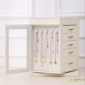 Nuevo diseño Ventana <span class=keywords><strong>de</strong></span> vidrio 6 capas 360 grados <span class=keywords><strong>giratorio</strong></span> Nuevo <span class=keywords><strong>organizador</strong></span> <span class=keywords><strong>de</strong></span> <span class=keywords><strong>joyas</strong></span> con 5 cajones - Product Image 3