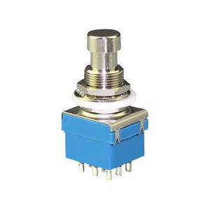 3PDT Footswitch Latching Solder Lug Pedal kaki Switch ON-ON 9pin gitar Pedal Switch 6A 125VAC;3A 250VAC Factory