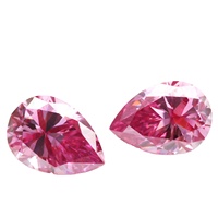 Moissanite de bijouterie, Moissanite taille poire colorée 5x7mm, Moissanite en vrac pour la bijouterie