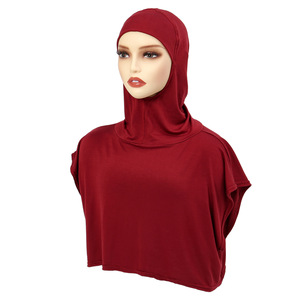 Hijab une pièce pour femmes musulmanes Casquette avec faux col Vente en gros Quatre saisons Convient aux femmes islamiques Turban Chapeau - Product Image 3