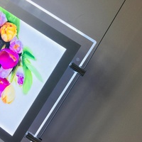 Panneau lumineux rectangulaire suspendu personnalisable en acrylique pour intérieur, format A4, LED haute luminosité, durable, écologique, pour l'immobilier