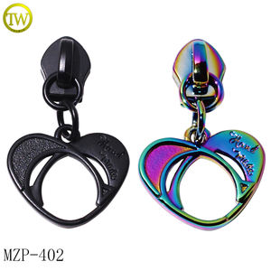 Lettere personalizzate con chiusura lampo riflettente Color argento borse in metallo Logo di ricambio <span class=keywords><strong>cerniera</strong></span> Slider con testa in rilievo in Nylon - Product Image 6