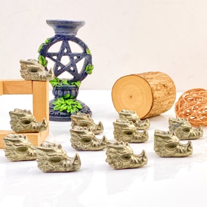 Crânes de dragon en pyrite polie de haute qualité CrystalHola, 3,5 cm, sculptés pour la mode et la décoration intérieure unique – Vente en gros - Product Image 2