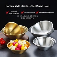 Bol à salade en acier inoxydable 304 électroplaqué, bol en fer pour repas d'hôtel, service de riz, collations, assaisonnements, soupe, soupière empilable, style japonais