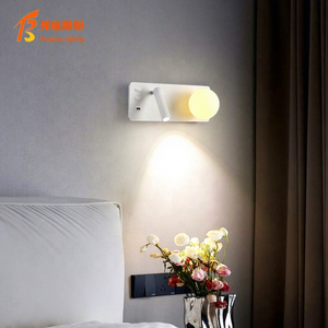 Nouvelle <span class=keywords><strong>lampe</strong></span> murale <span class=keywords><strong>de</strong></span> lecture moderne à abat-jour sphérique, applique murale LED <span class=keywords><strong>pour</strong></span> chambre à coucher, hôtel, villa - Product Image 1