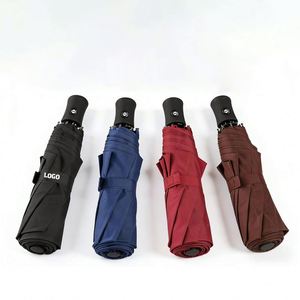 Parapluie pliant automatique portable 3 sections à poignée solaire, haute qualité, promotionnel, pour l'extérieur, vente en gros, Guangdong, Chine - Product Image 1