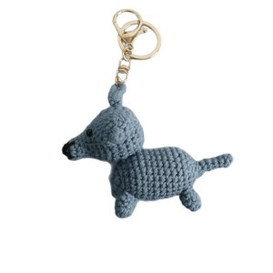 Wholesale Handmade Crochet Dachshund <b>Puppy</b> Keychain Pendant <b>Toy</b> Mini Amigurumi Knitted Woven Animal Dog Doll Bag Charm Accessory - Product Image 5