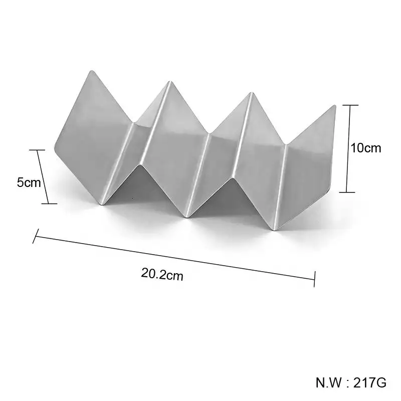 Pişirme fırını için sıcak satış Taco tutucular paslanmaz çelik Taco standı raf