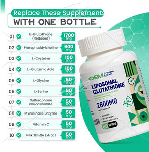 OEM Private Label 1000mg 60Caps integratore antiossidante L glutatione Softgel capsule per lo sbiancamento della pelle - Product Image 3
