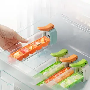 Cubos de gelo push Quick-Congelados com tampa Versão de verão para compartilhar caixa de gelo de grande capacidade