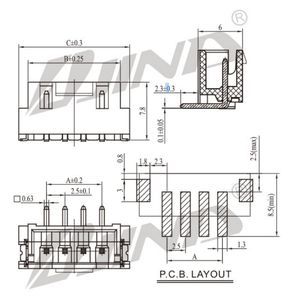 Vente flash JINDA XHS-LT-nA Connecteur de carte de circuit imprimé SMT 2,5 mm, en-tête de broche pour composants électroniques et prototypes - Product Image 5