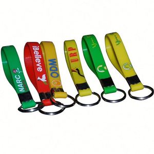 Llavero de Silicona Personalizado con Anillo para Llaves, Completamente Grabado con su Logotipo o Texto - Product Image 4