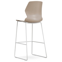 Tabouret de bar moderne avec structure en plastique PP épaissi, empilable et non pliable, pour bureau, formation, conférence, usage de loisirs