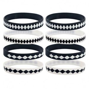 Pulsera de Silicona a Cuadros Blancos y Negros, Pulsera de Identificación para Conciertos, Festivales, Fiestas y Eventos - Product Image 4