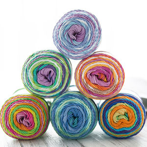 Boule de fil de <span class=keywords><strong>coton</strong></span> <span class=keywords><strong>mercerisé</strong></span>, 100%, qualité supérieure, poids peigné, crochet, pour châle - Product Image 1