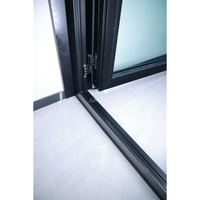 Porte à battant en aluminium à rupture de pont thermique AMJ NFRC, résistante au vent et à l'eau, triple ou double vitrage, normes canadiennes et américaines, portes en aluminium
