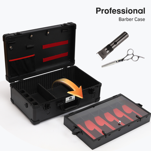 <span class=keywords><strong>Valise</strong></span> à outils de barbier en aluminium personnalisée avec serrure à combinaison, organiseur professionnel portable pour outils de <span class=keywords><strong>coiffure</strong></span>, <span class=keywords><strong>valise</strong></span> de voyage OEM - Product Image 1