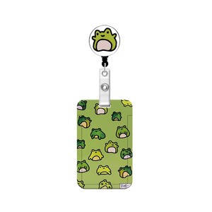 Cross-border hot-selling frog-shaped name tag lanyard, retractable and easy-pull <b>buckle</b> ID card holder, exhibition neck rope, - Product Image 5