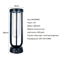 Lampe de table sans fil à LED avec contrôle tactile, variateur d'intensité, lumière d'ambiance, rechargeable, en forme de vase à fleurs